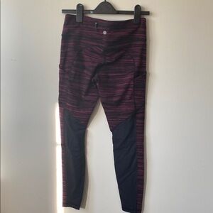 lululemon athletica Burgundy and Black Leggings